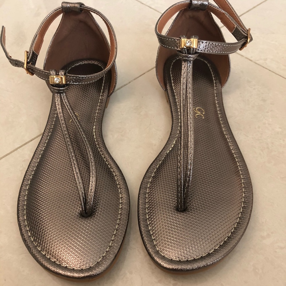 Gold silver sandals